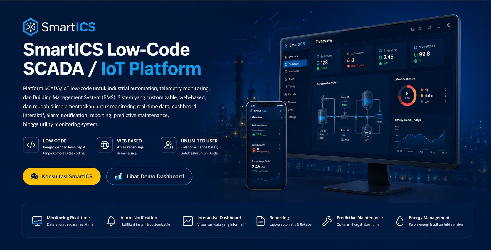 SmartICS Low-Code SCADA / IoT Platform